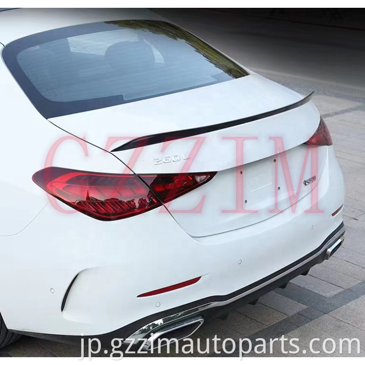 Exterior Accessories ABS Carbon Fiber Ang C63 Styrle Rear Trunk Boot Wing Spoiler For W206 C260 C250